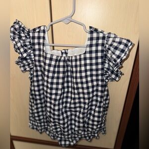 Janie & Jack Gingham Ruffle Top size 12